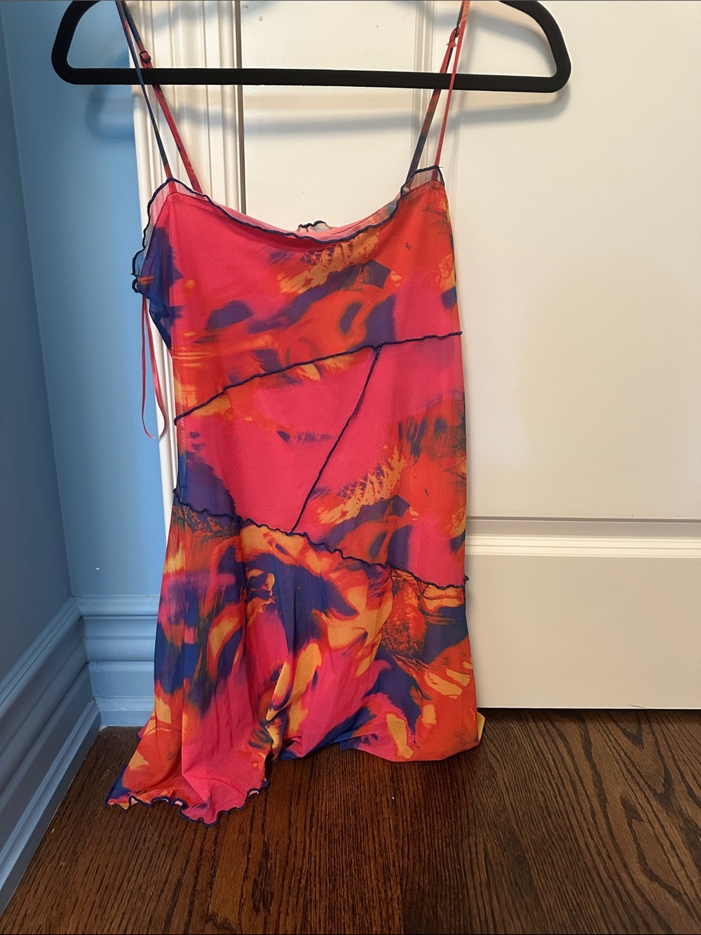 Urban Outfitters Mini Dress in Pink & Orange Print